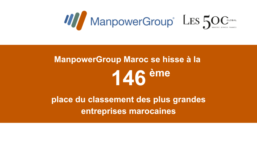 ManpowerGroup Maroc : Un leadership affirmé, une performance récompensée dans Les 500